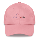 Polyamory Love Script Hat: Elegantly Embroidered Pride Cap